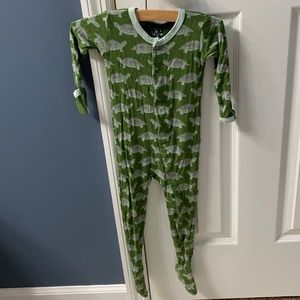 KicKee Pants Print Footies with Zipper, Super Soft One-Piece Jammies 2T
